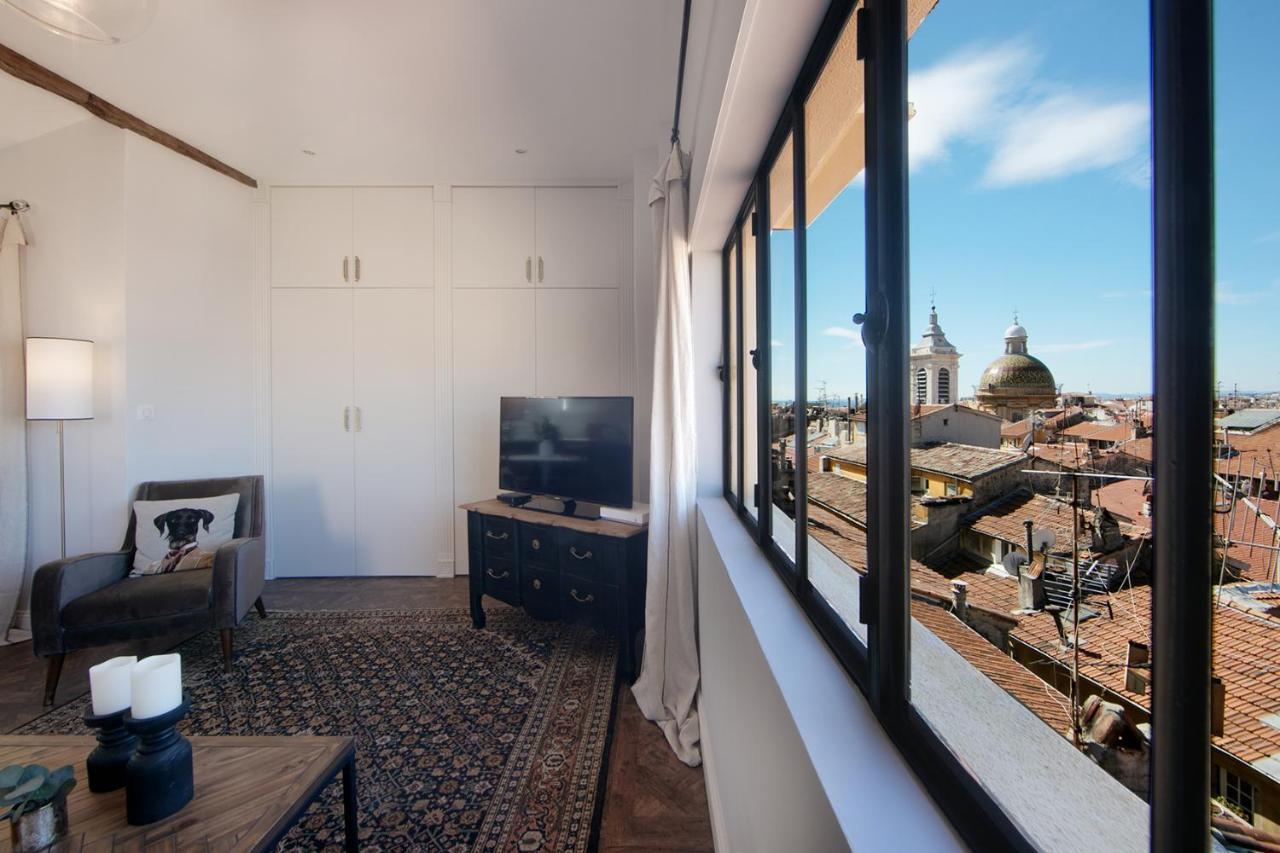 Cocoon Loft - Magnifique Loft Sous Toit, Refait A Neuf, Vues Splendides, Clim, Wifi Apartment Nice Exterior photo